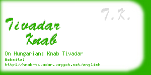 tivadar knab business card
